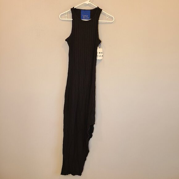 Simon Miller Rib Goomba Dress NWT Black Sleeveless Bodycon Womens XS - Picture 2 of 16